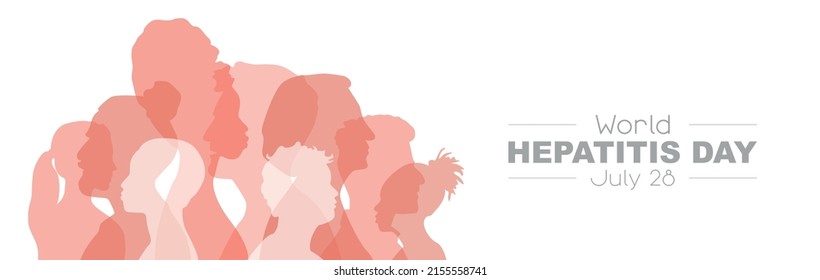 World Hepatitis Day banner. Flat vector illustration.