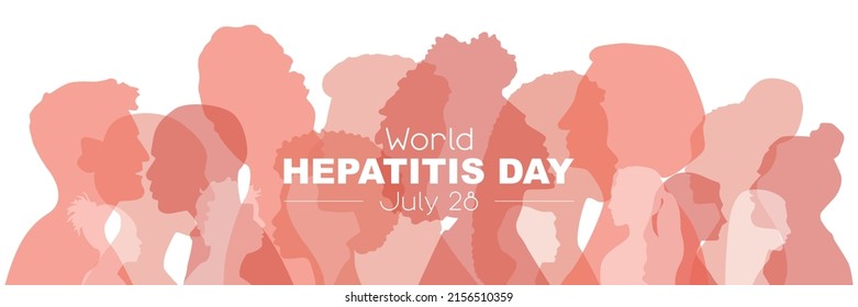 World Hepatitis Day banner. Flat vector illustration.