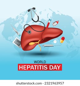 World hepatitis day banner poster. abstract vector illustration design