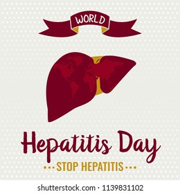 World Hepatitis Day card or background. vector illustration.