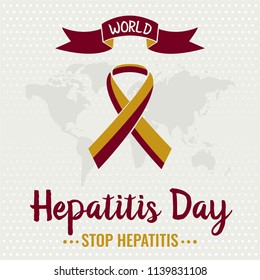 World Hepatitis Day card or background. vector illustration.