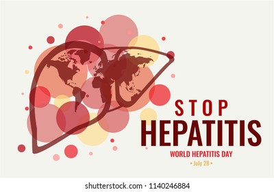 World Hepatitis Day card or background. vector illustration.