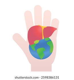 world hepatitis day cartoon vector illustration on the white background