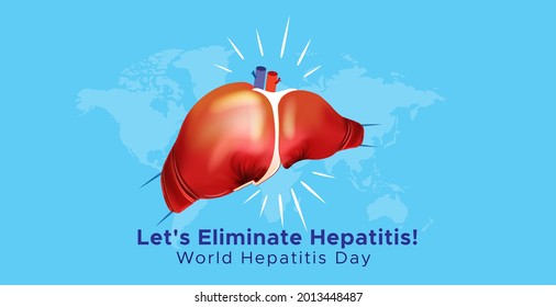 World hepatitis day concept creative and idea for liver health care