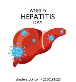World Hepatitis Day concept. Vector illustration.