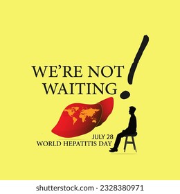 concepto del día mundial de la hepatitis. diseño de banner web. vector de ilustración