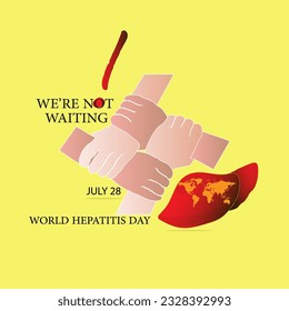 world hepatitis day concept. web banner design. illustration vector