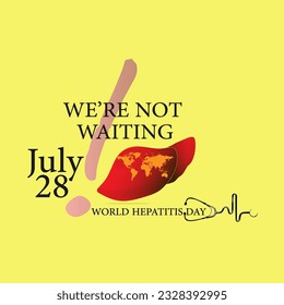 concepto del día mundial de la hepatitis. diseño de banner web. vector de ilustración
