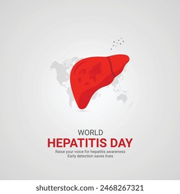World Hepatitis Day creative ads design. Hepatitis Day element isolated on Template for background. Hepatitis Day Poster, vector, illustration, July 28. Important day