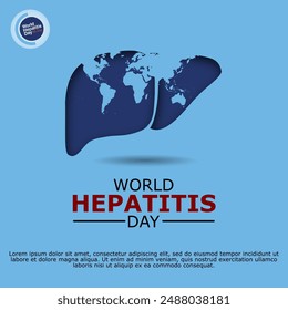 Diseño de anuncios creativos del Día Mundial de la Hepatitis. Elemento del día de la hepatitis aislado en la Plantilla para el fondo. Afiche del Día de la Hepatitis, Vector, ilustración, 28 de julio. Día importante. Campaña. Tema 2024