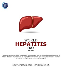 World Hepatitis Day creative ads design. Hepatitis Day element isolated on Template for background. Hepatitis Day Poster, vector, illustration, July 28. Important day. Campaign. theme 2024