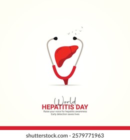 World Hepatitis Day creative ads design. Hepatitis Day element