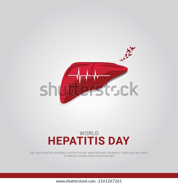 World Hepatitis Day, Creative design for social media.
3D illustration 