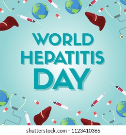 World hepatitis day design background
