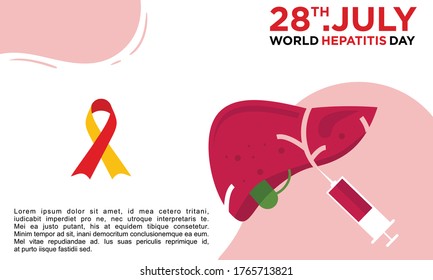 World Hepatitis Day Design Vector. Suitable for Greeting Card, Poster and Banner
