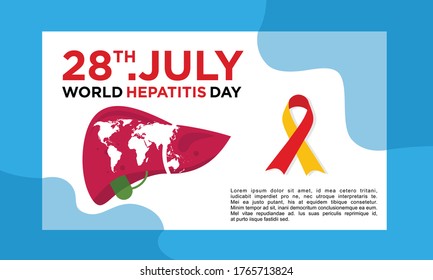 World Hepatitis Day Design Vektor. Geeignet für Grußkarten, Poster und Banner