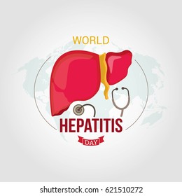 World Hepatitis Day Design Vector. Suitable for Greeting Card, Poster and Banner