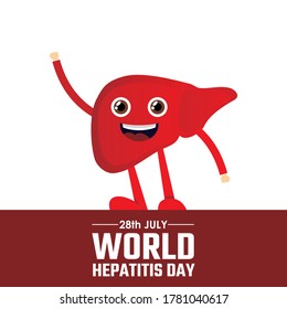 World hepatitis day flat style graphic illustration.