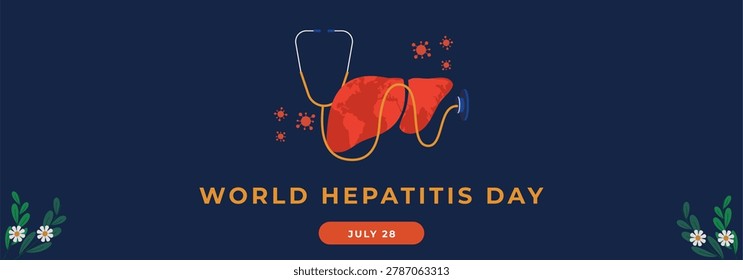 World Hepatitis day flyer illustration