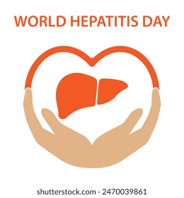 World Hepatitis Day. Icon,logo.  Vector illustration