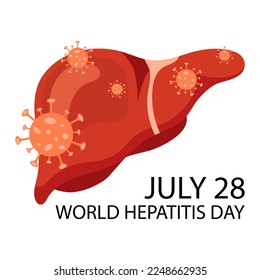 World Hepatitis Day. July 28. Vector illustration.