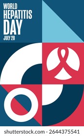 World Hepatitis Day. July 28. Holiday concept. Template for background, banner, card, poster with text. Vector EPS10 illustration