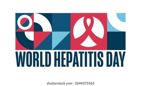 World Hepatitis Day. July 28. Holiday concept. Template for background, banner, card, poster with text. Vector EPS10 illustration