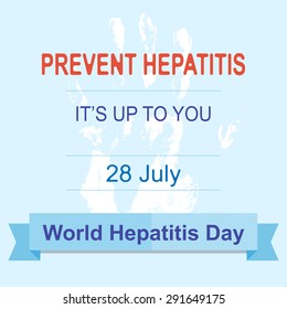 World Hepatitis Day july. Prevent Hepatitis. vector illustration.
