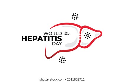 world hepatitis day logo design isolated on white background. Vector illustration