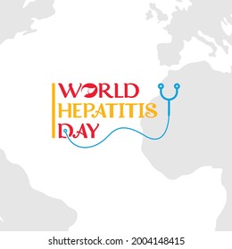 Plantilla de ilustración vectorial del logotipo del Día Mundial de la hepatitis