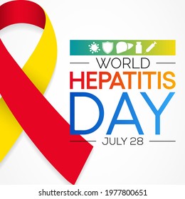 World Hepatitis day is observed every year on July 28, When the liver is inflamed or damaged, its function can be affected and certain medical conditions can cause hepatitis. Vector illustration.
