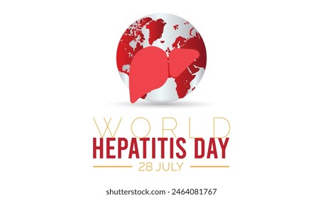 World hepatitis day observed every year in July. Template for background, banner, card, poster with text inscription.