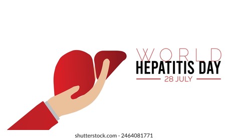 World hepatitis day observed every year in July. Template for background, banner, card, poster with text inscription.