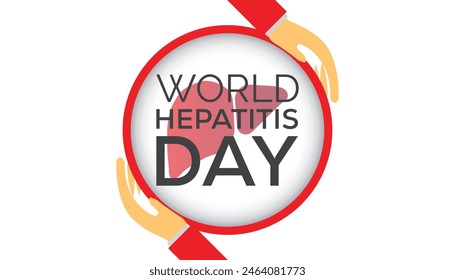 World hepatitis day observed every year in July. Template for background, banner, card, poster with text inscription.