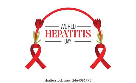 El Día Mundial de la Hepatitis se celebra cada año en julio. Plantilla para fondo, Anuncio, tarjeta, cartel con inscripción de texto.