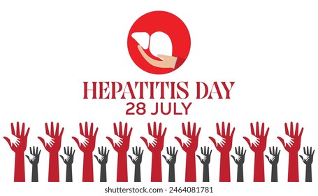 World hepatitis day observed every year in July. Template for background, banner, card, poster with text inscription.