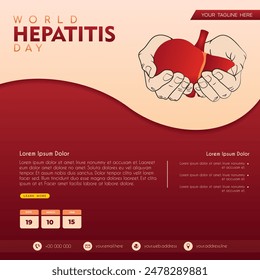 World Hepatitis Day Poster, flache Illustration Stil Design für Welt Hepatitis Day Grußkarte