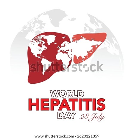 World hepatitis day poster, paper cut 3d red liver icon. Vector illustration. Hepatic desease, cancer and cirrhosis abstract concept graphic.
