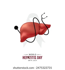 Día Mundial de la Hepatitis, Afiche, Post, Ilustración. Afiche de medios sociales