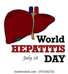 World Hepatitis Day Square Background for Liver Disease Awareness July 28
