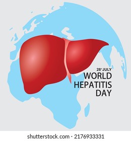 world hepatitis day template use for illustration,  banner or poster, card vector design. hepatitis illustration, with blue globe vector