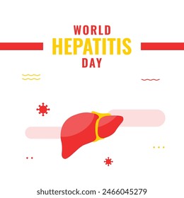 Día Mundial de la Hepatitis Ilustración de Diseño de Vector