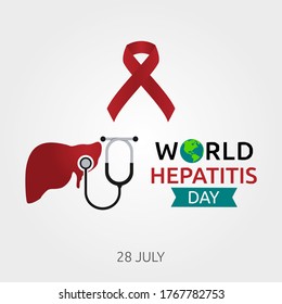 Ilustración vectorial del Día Mundial de la Hepatitis