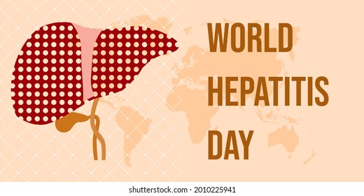 Día Mundial de la Hepatitis - ilustración vectorial y diseño.