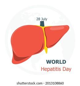 Día Mundial de la Hepatitis. Diseño de ilustración vectorial.