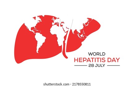 World Hepatitis Day. Vector illustration with World Hepatitis Day