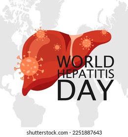 World Hepatitis Day. Vector illustration.