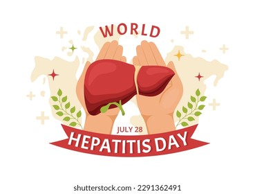 World Hepatitis Day Vector Illustration of Patient Diseased Liver, Cancer and Cirrhosis in Health Care Flat Cartoon Hand Drawn Landing Page Templates