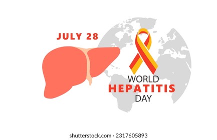 World hepatitis day, vector illustration