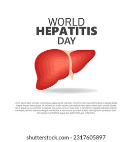 World hepatitis day, vector illustration